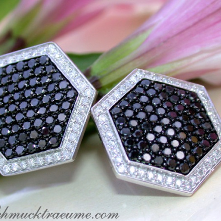 Schwarze Diamanten Ohrstecker
