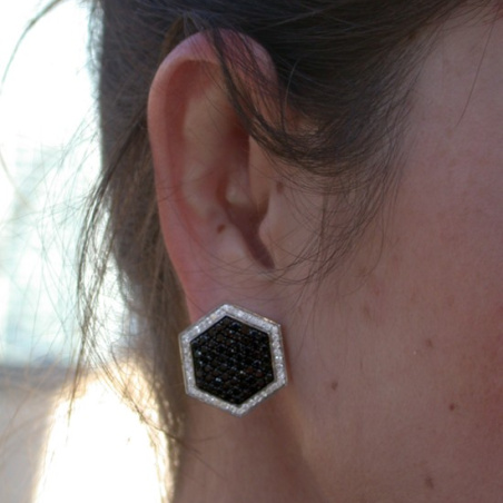 Schwarze Diamanten Ohrstecker