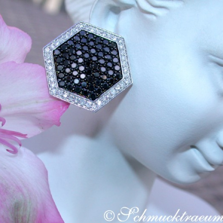 Schwarze Diamanten Ohrstecker