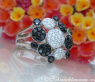 Unusual Black & White Diamond Ring