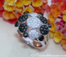 Unusual Black & White Diamond Ring