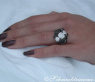 Unusual Black & White Diamond Ring