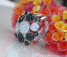 Unusual Black & White Diamond Ring