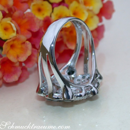 Unusual Black & White Diamond Ring