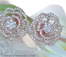 Terrific Diamond "Rose" Stud Earrings