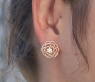 Terrific Diamond "Rose" Stud Earrings