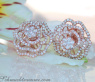 Terrific Diamond "Rose" Stud Earrings