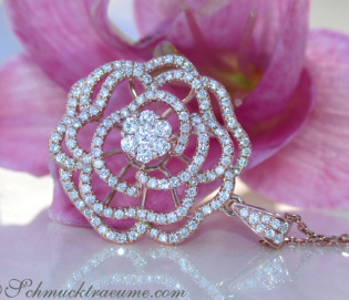 Terrific Diamond "Rose" Pendant