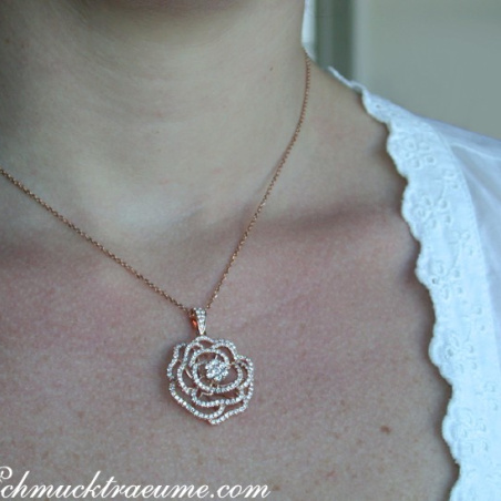 Terrific Diamond "Rose" Pendant