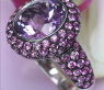 Glorious Amethyst Ring with Pink Sapphires