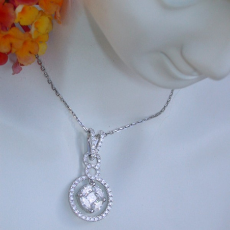 Precious Pendant with Brilliant, Princess & Marquise Diamonds