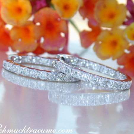 Pretty Diamond Hoop Earrings (Ø 19 mm)