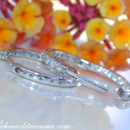 Pretty Diamond Hoop Earrings (Ø 19 mm)