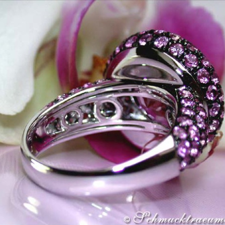 Glorious Amethyst Ring with Pink Sapphires