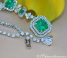 Unique Necklace with Columbian Emeralds and Diamonds