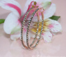Pretty Hoop Earrings with Natural Brown Diamonds