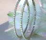 Pretty Hoop Earrings with Diamonds