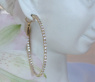 Pretty Hoop Earrings with Diamonds
