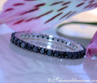 Timeless Black Diamond Eternity Ring