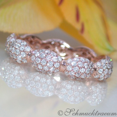 Timeless Diamond Pavé Eternity Ring in Rose gold