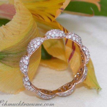 Timeless Diamond Pavé Eternity Ring in Rose gold