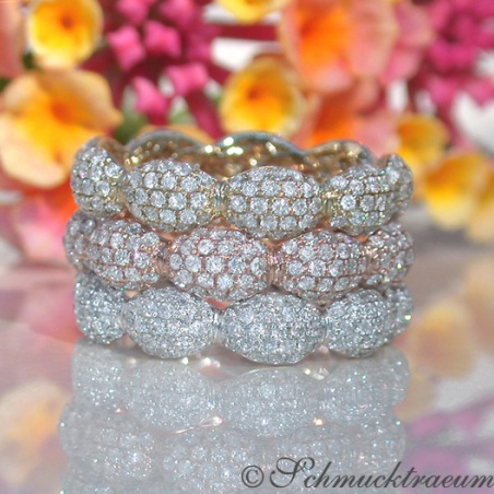 Timeless Diamond Pavé Eternity Ring in Rose gold