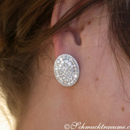 Prestigeous Diamond Earrings with Baguette & Princess Diamonds
