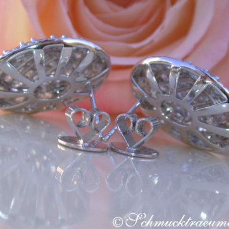 Prestigeous Diamond Earrings with Baguette & Princess Diamonds