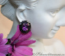 Enchanting Amethyst Studs with Black Diamonds
