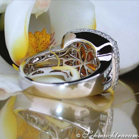 Amazing Madeira Citrine Ring with Diamonds
