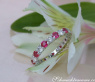 Precious Diamond Eternity Ring with Rubies