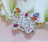 Beautiful Butterfly Ring with Multicolor Sapphires & Diamonds