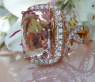 Opulent Morganite Ring with Diamonds