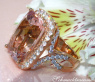 Opulent Morganite Ring with Diamonds