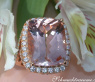 Opulent Morganite Ring with Diamonds