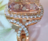 Opulent Morganite Ring with Diamonds