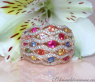 Regenbogen Saphir Ring mit Brillanten