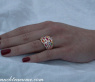 Regenbogen Saphir Ring mit Brillanten
