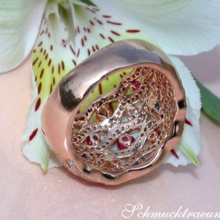 Regenbogen Saphir Ring mit Brillanten