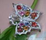 Stunning Diamond Butterfly Pendant with Multicolor Sapphires