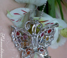 Stunning Diamond Butterfly Pendant with Multicolor Sapphires
