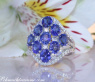 Stately Ceylon Sapphire Ring with Diamonds