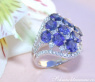 Stately Ceylon Sapphire Ring with Diamonds