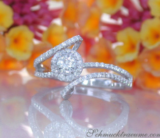 Delicate Diamond Solitaire Ring