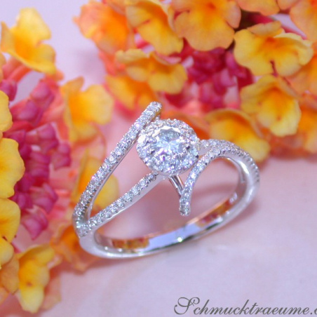 Delicate Diamond Solitaire Ring