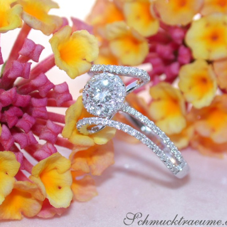 Delicate Diamond Solitaire Ring
