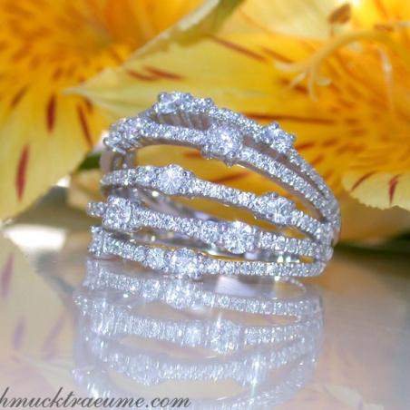 Multi Row Diamond Ring