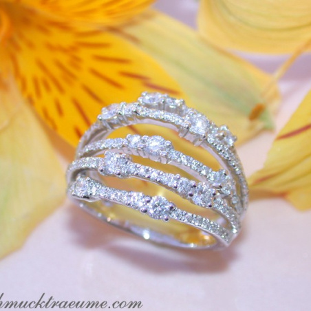 Multi Row Diamond Ring