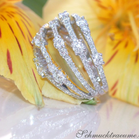 Multi Row Diamond Ring