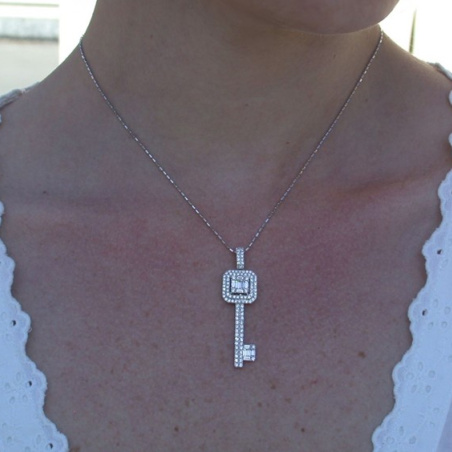 Magnificent Diamond Key Pendant